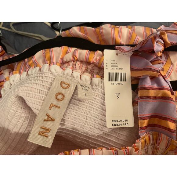 ANTHROPOLOGIE DOLAN CAROLINE TIERED MAXI SMOCKED STRIPPED DRESS SZ SM $298 MSRP - Picture 14 of 15